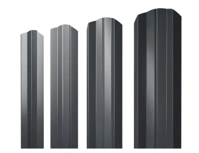 Штакетник М-обр. фигурный 0,4х108х1800 серый RAL7024, , шт в интернет-магазине Патент24.рф