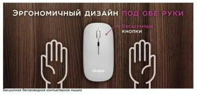 Мышь Olmio WM-21 беспроводная тихая с подсветкой белая 043977 в интернет-магазине Патент24.рф