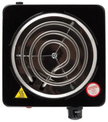 Плитка электрическая ENERGY EN-902B, черная, 1 конф, спираль в интернет-магазине Патент24.рф