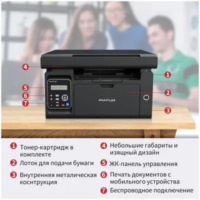 МФУ PANTUM M6500, A4, черный в интернет-магазине Патент24.рф МФУ PANTUM M6500, A4, черный в интернет-магазине Патент24.рф