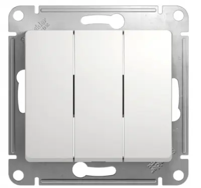 Выключатель GLOSSA 3кл белый в рамку схема 3 GSL000131, , шт в интернет-магазине Патент24.рф