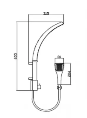 Гарнитур душевой РОТАТО стойка+лейка Р3544-7, , шт в интернет-магазине Патент24.рф
