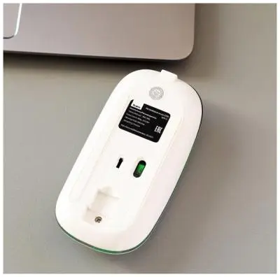 Мышь Olmio WM-21 беспроводная тихая с подсветкой черная 44869 в интернет-магазине Патент24.рф