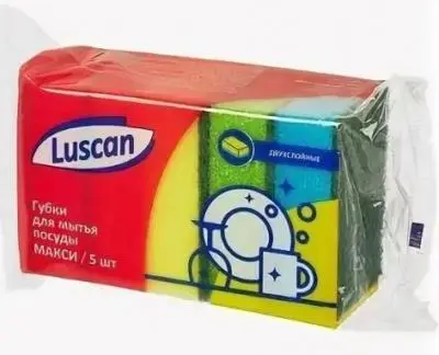Губка д/посуды Экодом Макси 95х65х30мм (5шт.), , шт в интернет-магазине Патент24.рф