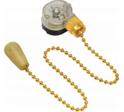 Выключатель для бра REXANT с цепочкой 270мм золото с дер.након. 32-0106, , шт в интернет-магазине Патент24.рф