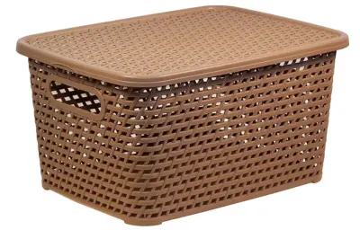 Ящик Ротанг 23л с крышкой 450х300х265мм М/2371, , шт в интернет-магазине Патент24.рф