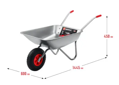 Тачка садовая MIRAX MX-1 65л, 90кг одноколесная , , шт в интернет-магазине Патент24.рф