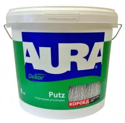 Штукатурка структурная акриловая Aura Putz Decor 8кг "КОРОЕД" (зерно 2,0мм), , шт в интернет-магазине Патент24.рф
