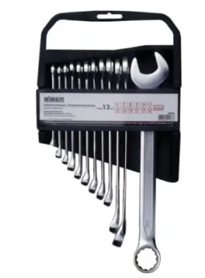 Набор ключей БИБЕР гаечных комбир. Профи CrV 6-22мм 12шт.90683, , набор в интернет-магазине Патент24.рф
