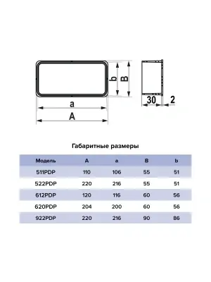 Заглушка PDP 60х120 пластик 612PDP, , шт в интернет-магазине Патент24.рф