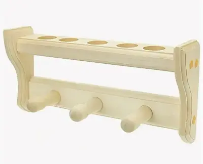 Полка дер д/масел 30х15х9см 3/крючка липа 122, , шт в интернет-магазине Патент24.рф