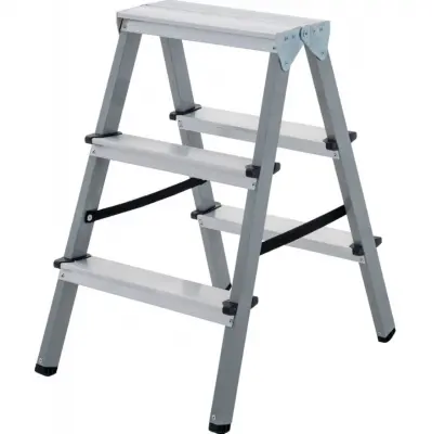 Стремянка алюмин. 3 ступени NV112 2-х сторонняя, , шт в интернет-магазине Патент24.рф