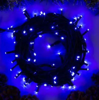 Электрогирлянда-нить SPEC. IP44, УМС, 10 м, Н.Т. 3W LED-100-220V, СИНИЙ 187243, , шт в интернет-магазине Патент24.рф