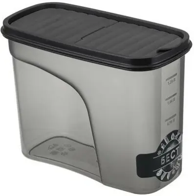 Емкость для сыпуч. продуктов БЕСТ 1,5л Графитовый 95х190х140мм М1255, , шт в интернет-магазине Патент24.рф