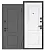 Дверь мет. 7,5см Порту Эмаль серая/эмаль Белая (860мм) левая, , шт в интернет-магазине Патент24.рф