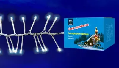 Электрогирлянда-нить ULD-S0300-200/DGA Фейерверк 200LED тепл. бел..3м, 8реж. провод прозр., , шт в интернет-магазине Патент24.рф