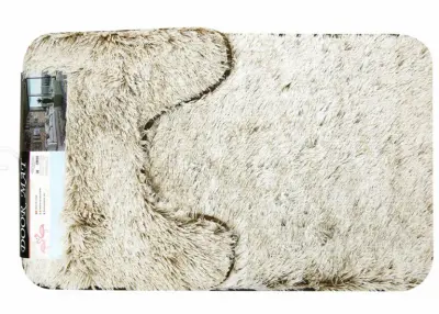 Комплект ковр. д/ван-туал. 50х80, 50х40см "Мохнатый однотонный" ворс 3см, полиэс. антис/осн , , компл в интернет-магазине Патент24.рф