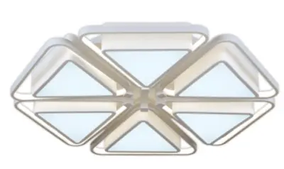 Люстра с ПДУ "Granule" LED 156Вт 3000-6400K белый 4411361, , шт в интернет-магазине Патент24.рф