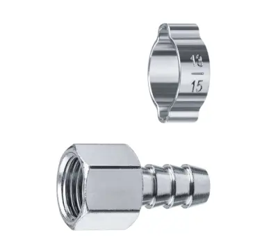 Штуцер-елочка 10мм -1/2" F, переходник с обжимным хомутом, 64923-1/2-10, , шт в интернет-магазине Патент24.рф