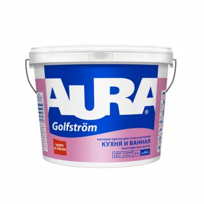 Краска AURA Golfstrom база TR для ванной и кухни 2,7л, , шт в интернет-магазине Патент24.рф