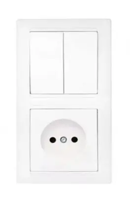 Блок 2СП (2кл.выкл.+роз.) Стиль 2В-РЦ-687, , шт в интернет-магазине Патент24.рф