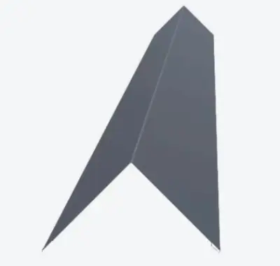 Конек простой 200*200*2000 мм RAL 7024 Серый графит 0,5 мм 0,84 м2, , шт в интернет-магазине Патент24.рф