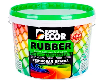Краска резиновая №04 Дикая вишня 12кг. SUPER DECOR, , шт в интернет-магазине Патент24.рф