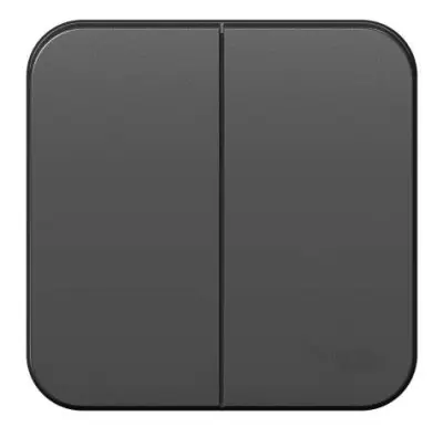 Выключатель Blanca 2кл. наружный (сх.5) с изол.пластиной, 10A, 250В, антрацит, , шт в интернет-магазине Патент24.рф