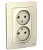 Розетка BLANCA с/у, двойная, c/заз., б/шторок, 16А, 250В, бежевый , , шт в интернет-магазине Патент24.рф