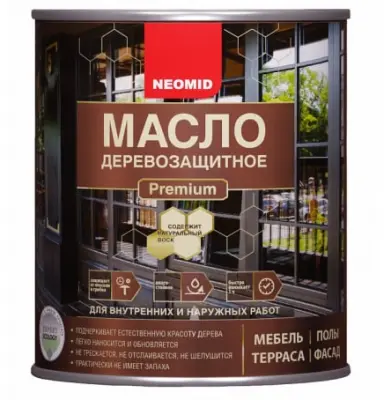 Масло НЕОМИД деревозащитное Premium орех 0,75л, , шт в интернет-магазине Патент24.рф