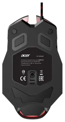 Мышь Acer OMW125 игровая, оптическая, проводная, USB, черная в интернет-магазине Патент24.рф