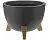Кашпо "Грация" (4,5л) Цв. Антрацит со вставкой на ножках д25х19см, , шт в интернет-магазине Патент24.рф