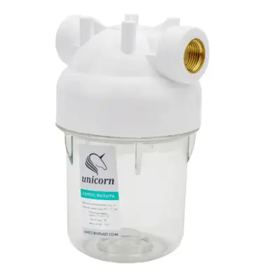 Корпус 5" для холодной воды прозрачный, подключение 1/2" Unicorn KSBP5 1/2, , шт в интернет-магазине Патент24.рф