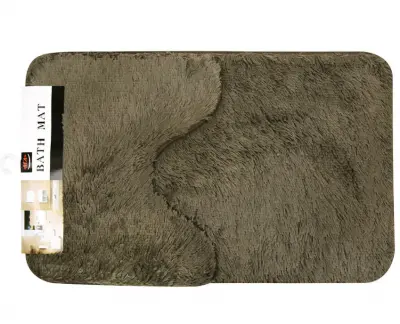 Комплект ковр. д/ван-туал. 50х80, 50х40см "Мохнатый однотонный" ворс 3см, полиэс. антис/осн , , компл в интернет-магазине Патент24.рф