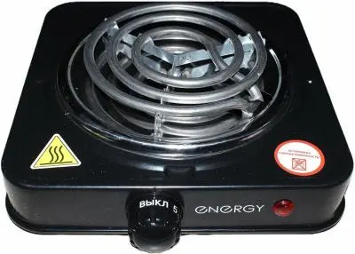 Плитка электрическая ENERGY EN-902B, черная, 1 конф, спираль в интернет-магазине Патент24.рф