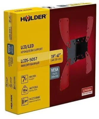 Кронштейн для ТВ Holder LCDS-5057 черный глянец в интернет-магазине Патент24.рф