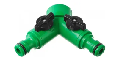 Разветвитель штуцерный SILO 2 канала, внутр.резьба 3/4"-1/2" регулир. пластик 4х9х11см, , шт в интернет-магазине Патент24.рф