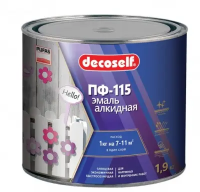 Эмаль ПФ-115 Decoself Пуфас красно-коричневая 1,9кг., , шт в интернет-магазине Патент24.рф
