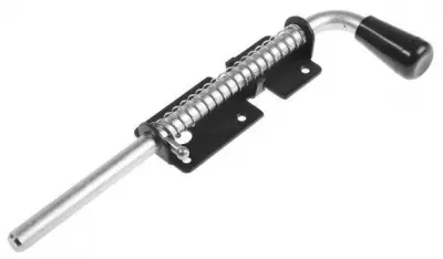 Засов с пружиной 300мм (черный), , шт в интернет-магазине Патент24.рф