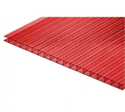 Поликарбонат сотовый 2,1х6х6 мм красный, , л. в интернет-магазине Патент24.рф