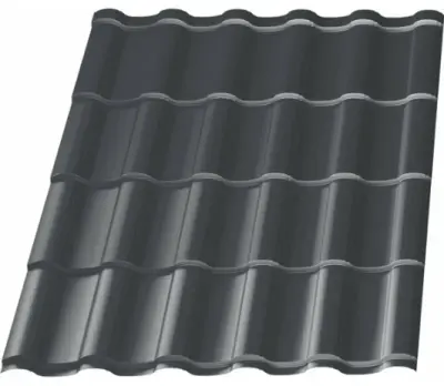 Металлочерепица Classic 0,4х1180х2250 полиэстер RAL7024 графитовый серый, , л. в интернет-магазине Патент24.рф