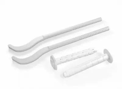 Комплект кронштейнов 7,2х170мм плоск. с дюбелями серебро, , шт в интернет-магазине Патент24.рф