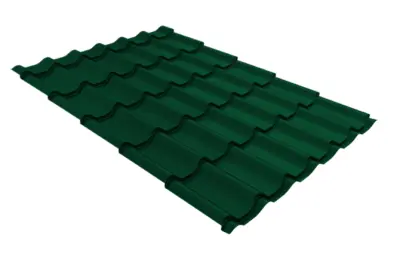 Металлочерепица Classic 0,4х1180х850 полиэстер RAL6005 зеленый, , л. в интернет-магазине Патент24.рф