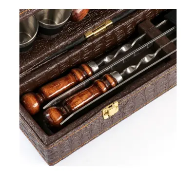 Набор шампуров "Элит-XS" в коробке из эко-кожи №13 9088197, , шт в интернет-магазине Патент24.рф