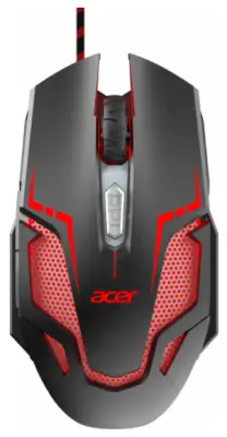 Мышь Acer OMW125 игровая, оптическая, проводная, USB, черная в интернет-магазине Патент24.рф