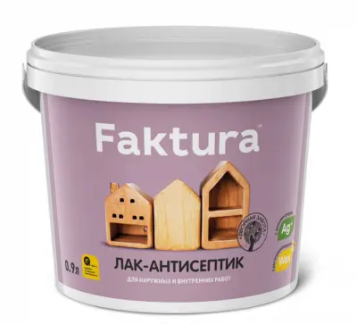 Лак-антисептик Faktura 0,9л Орегон, , шт в интернет-магазине Патент24.рф