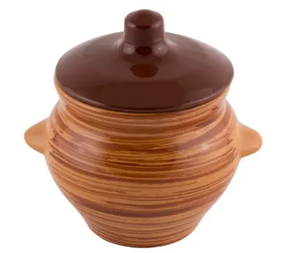 Горшок для жаркого №5 с ручками кер 0,5л Стандарт/Полосы с/росп, , шт в интернет-магазине Патент24.рф