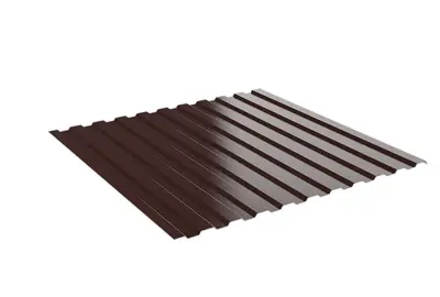 Профнастил С-8 0,45х1185х2000 полиэстер (глянец) RAL8017 шоколадно-коричневый, , л. в интернет-магазине Патент24.рф