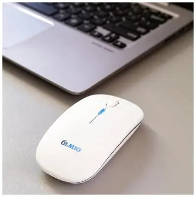 Мышь Olmio WM-21 беспроводная тихая с подсветкой белая 043977 в интернет-магазине Патент24.рф