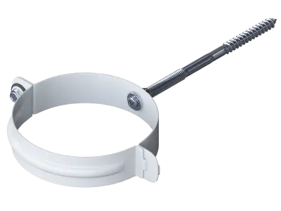 Хомут трубы металл 115х74мм белый, , шт в интернет-магазине Патент24.рф